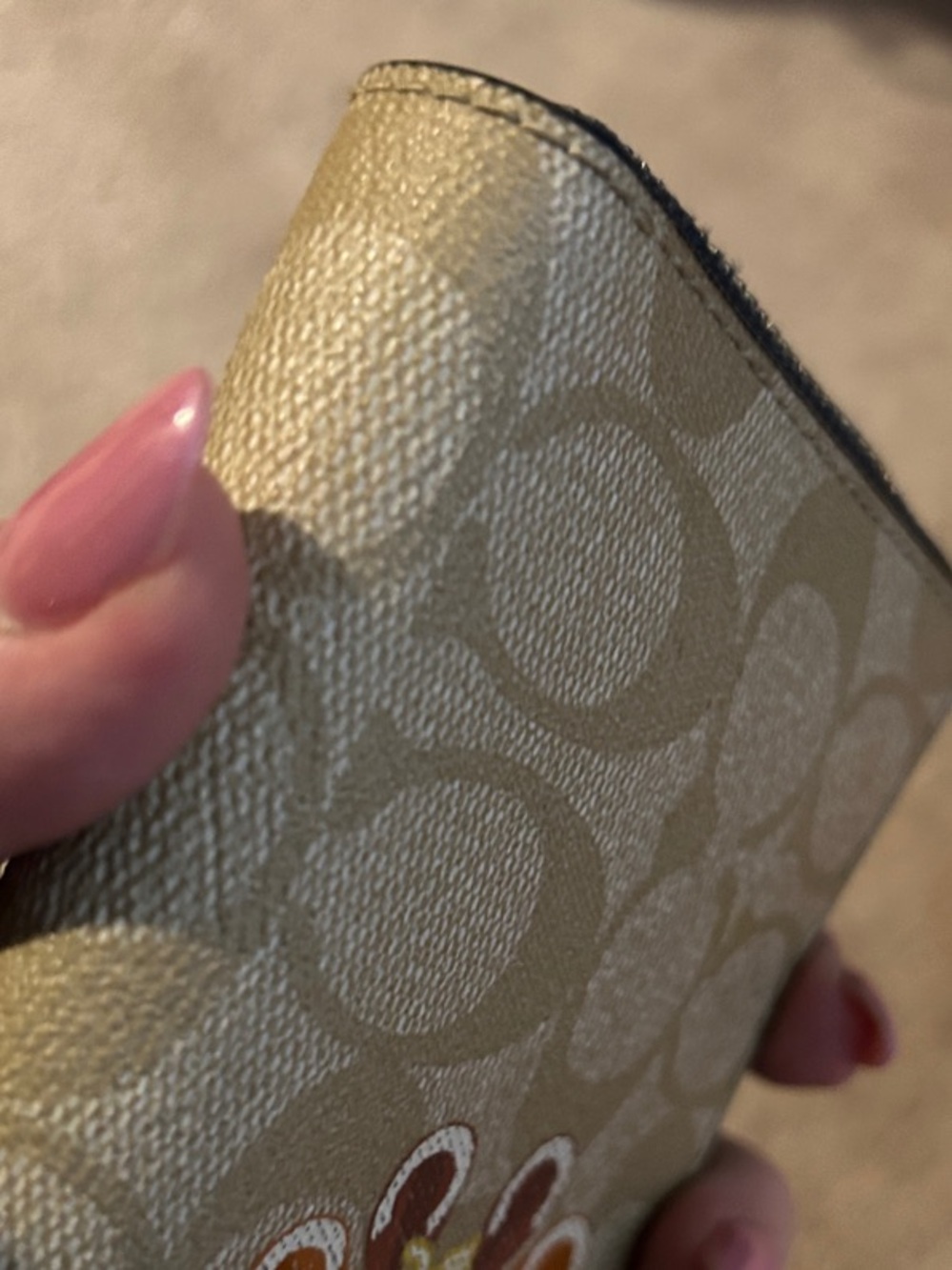 Coach 2019 Radial Rainbow Long Wallet in Signature Jacquard and Navy Leather EUC - Picture 8 of 9